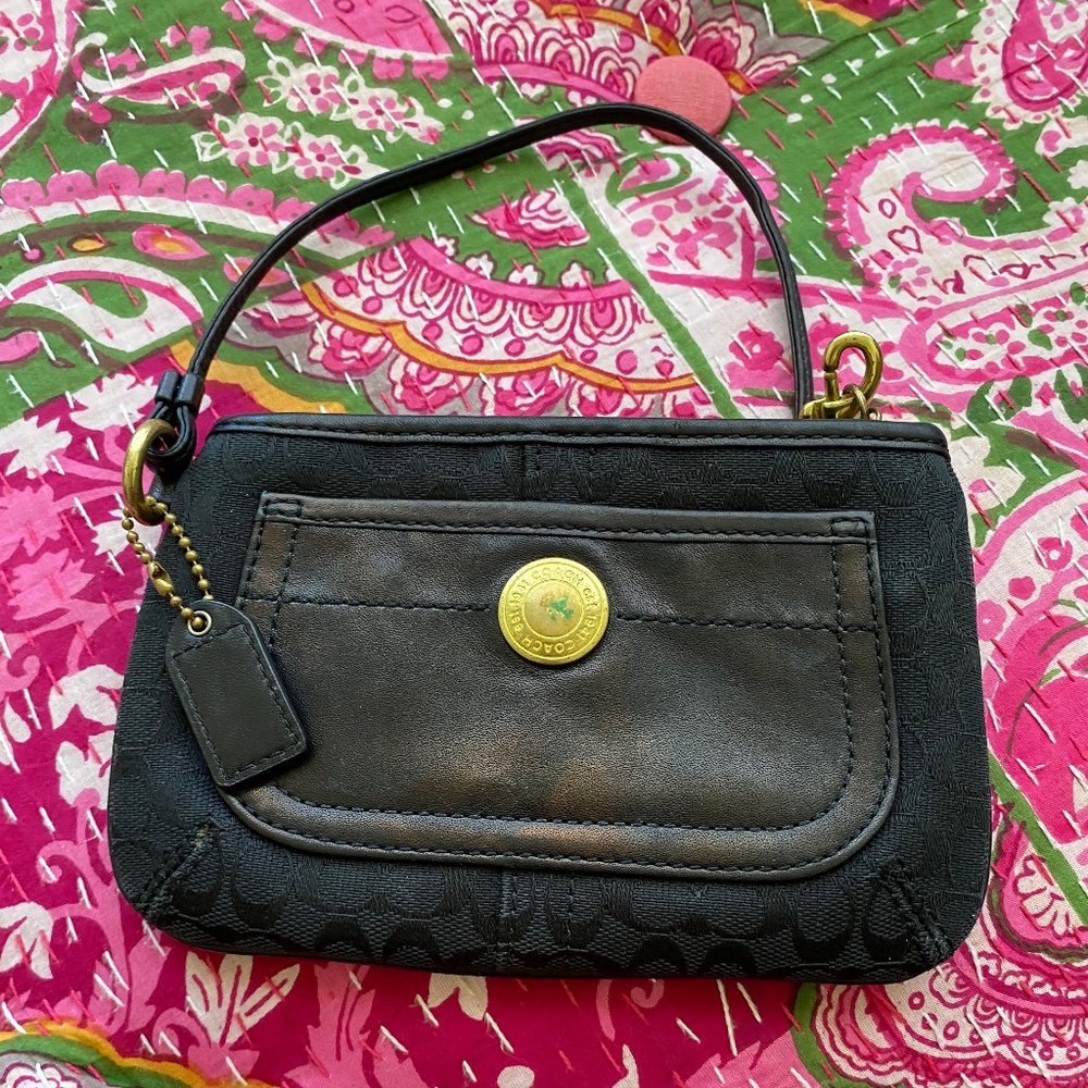 Coach signature wristlet
